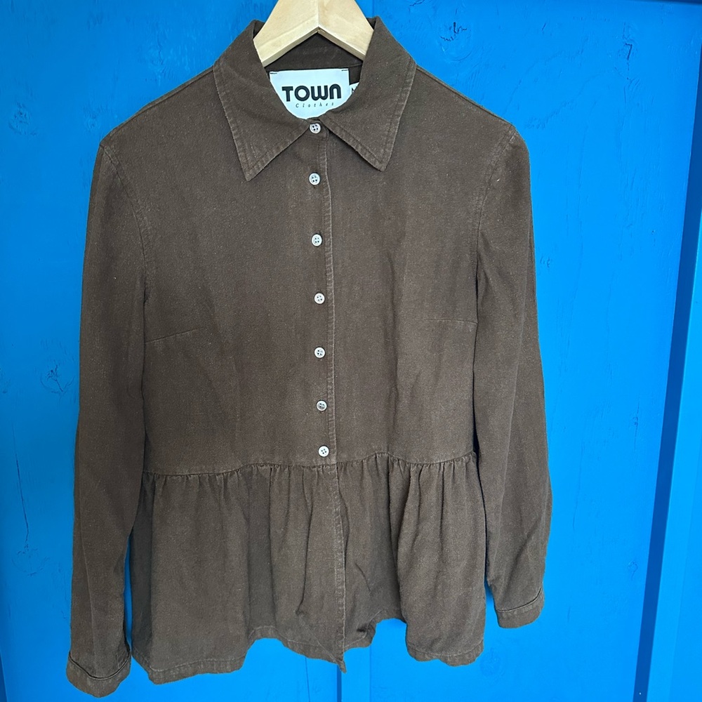 Town raw silk blouse